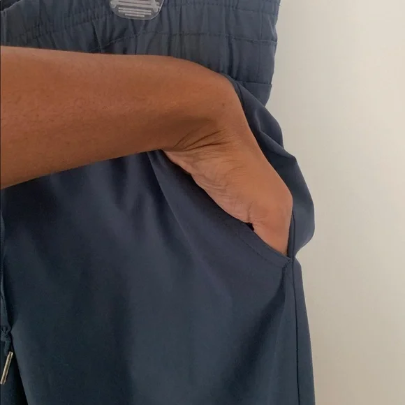 Dusty Blue Drawstring Pants - Picture 3 of 4